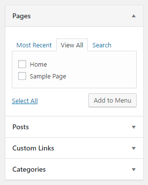 Add menu link in WordPress