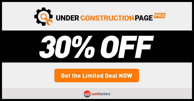 under construction page black friday banner