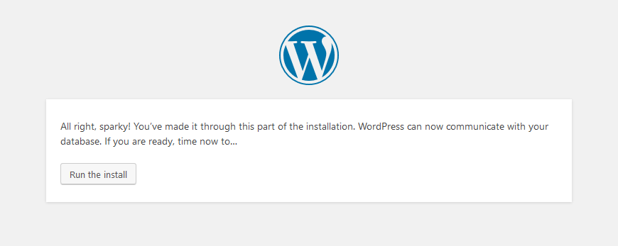 wordpress successful connection