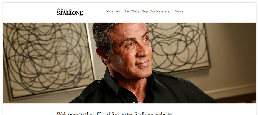 Sylvester Stallone website