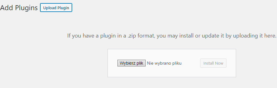 Use the “Upload Plugin” button and choose the file from your disk.