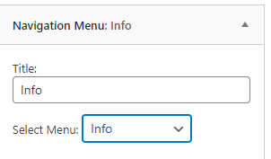 navigation menu settings wordpress