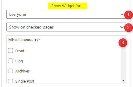show widget for wordpress themes