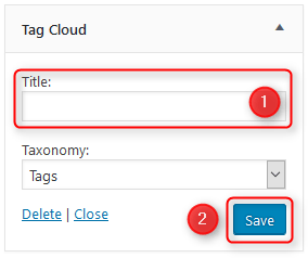 Tag Cloud widget for WordPress